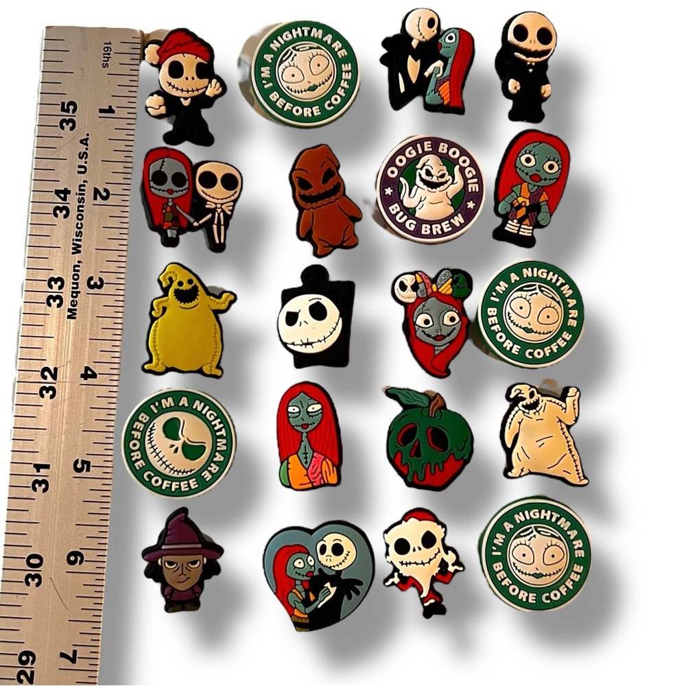 20 Pc Disney Nightmare Before Christmas Shoe Charms For Crocs Jibbitz Style K - Picture 3 of 4